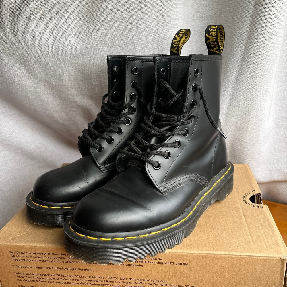 Dr. Martens 1460 BEX SMOOTH LEATHER PLATFORM BOOTS
